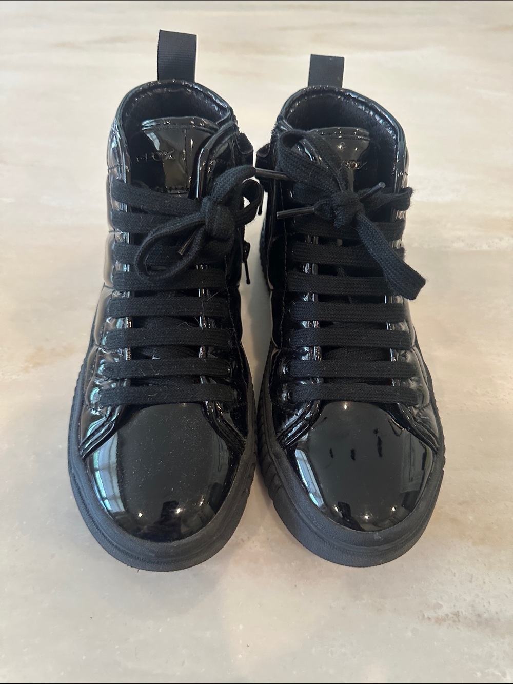 Geox Kids High-Top Sneakers in Black